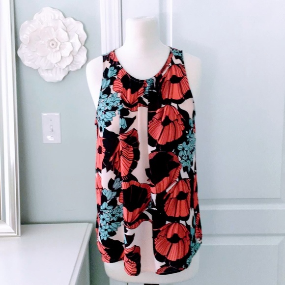 LOFT Tops - LOFT Floral Sleeveless Blouse